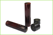 Dyed Red Buffalo Horn Cylinder Roll
